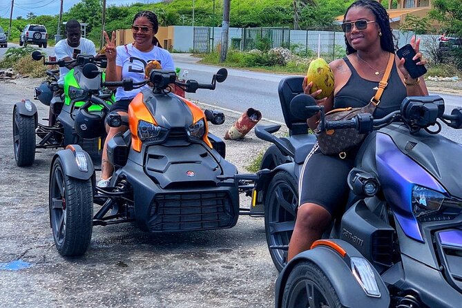 3-Hour ATV Can-Am Adventure Tour in Willemstad, Curaçao - Daniel starts the morning with coconut water