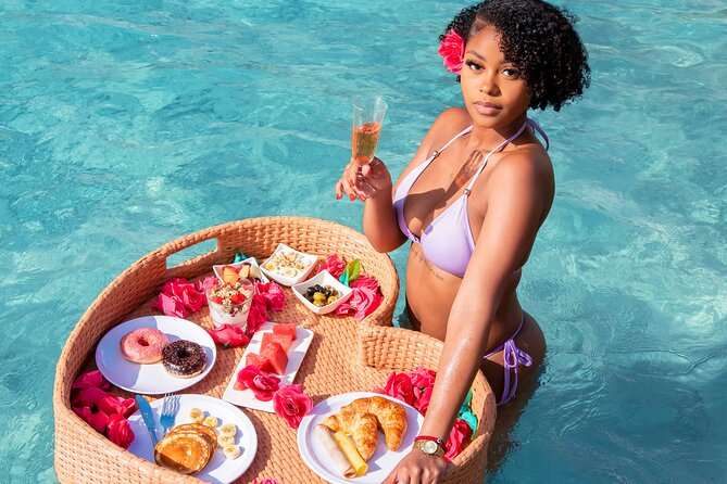 Curacao Floating Breakfast Photoshoot free Drone Videos & Mimosas - Adding champagne or wine