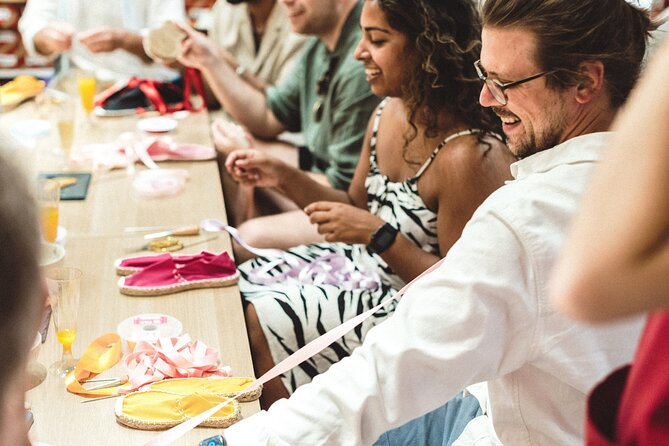 Make Authentic Espadrilles in Curacao - A social finish with champagne and photos