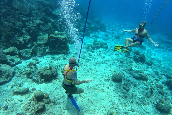 SNUBA Adventure in Curacao - Guided Shallow Dive - The entry point and setup: simple rather than polished